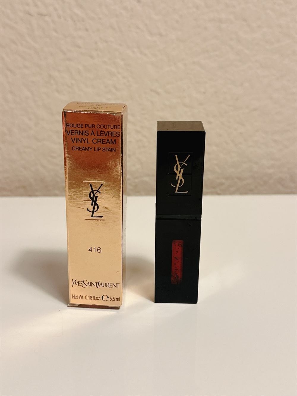 YSL Rouge Pur Couture Vinyl Cream Lip Stain 416 5.5mL New w/ Box